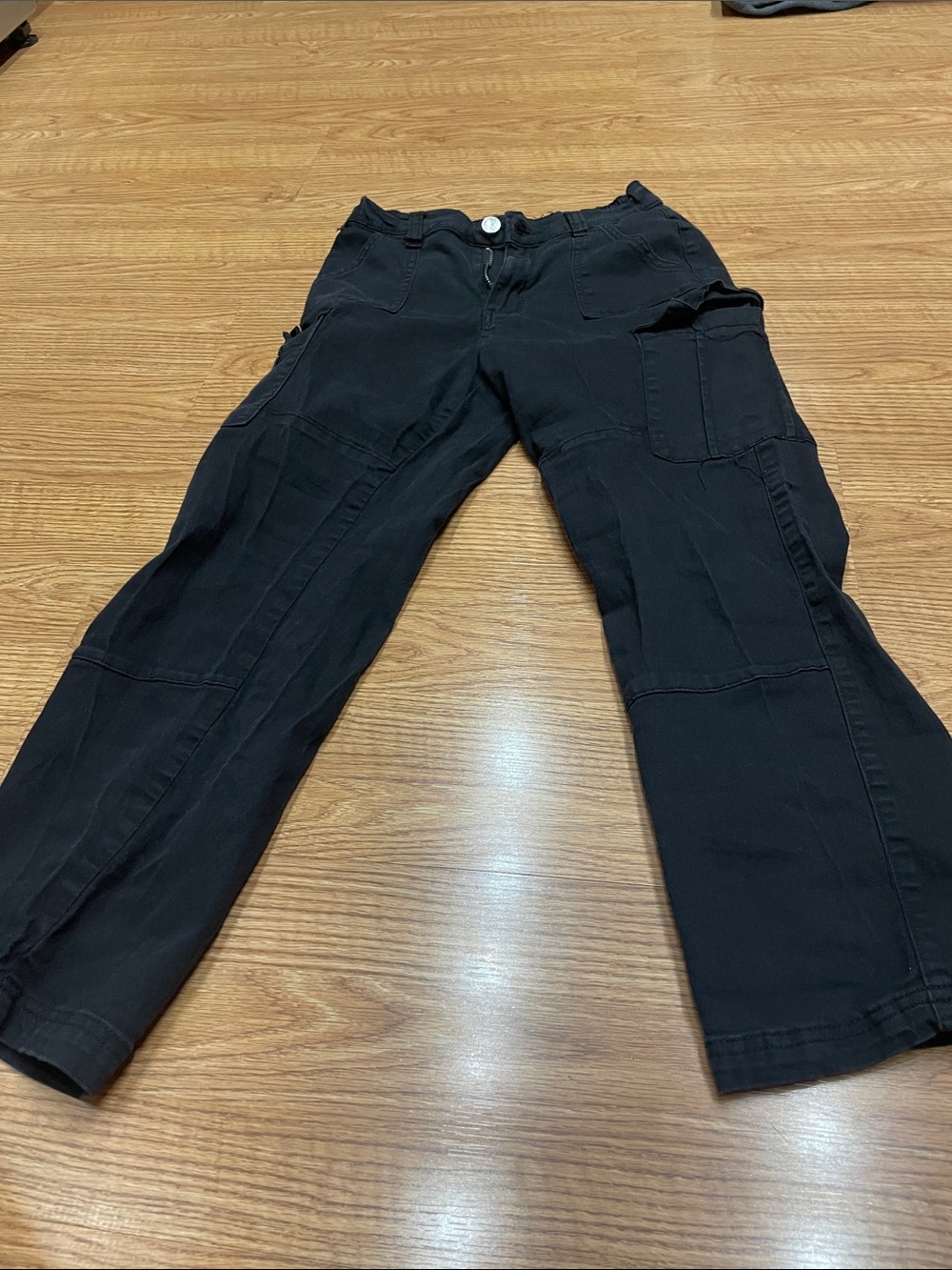 Women's Black Cargo Sweatpants - Casual Utility Joggers